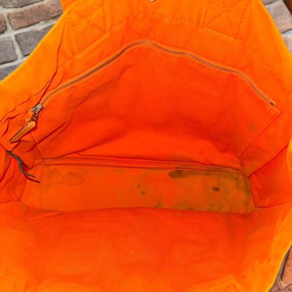 Hermes Toile Fourre Tout MM Orange tote GUC - Picture 9 of 12